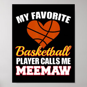 My Favorite Sketll Player Calls Me Meemaw Funny Me Poster