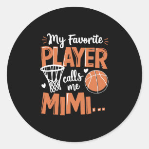My Favorite Sketll Player Calls Me Mimi Classic Round Sticker