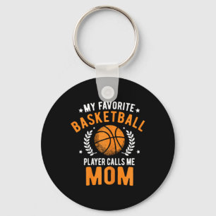 My Favorite Sketll Player Calls Me Mom Proud Mom Key Ring