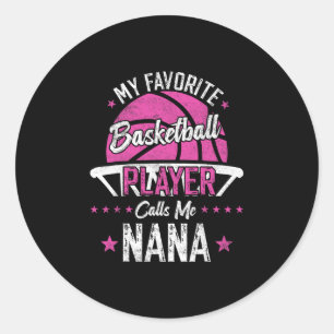 My Favorite Sketll Player Calls Me Nana Funny Gran Classic Round Sticker