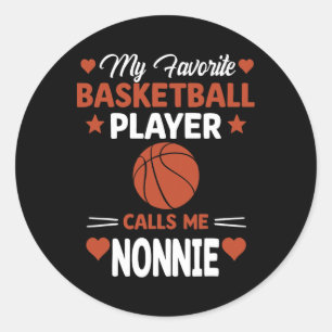 My Favorite Sketll Player Calls Me Nonnie Classic Round Sticker