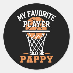 My Favorite Sketll Player Calls Me Pappy 1  Classic Round Sticker