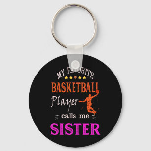 My Favorite Sketll Player Calls Me Sister Key Ring