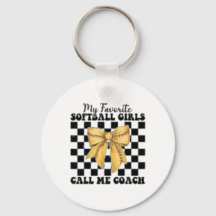 My Favorite Softll Girls Call Me Coach Softll Coac Key Ring