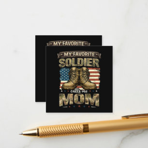 My favorite soldier calls me mom enclosure card
