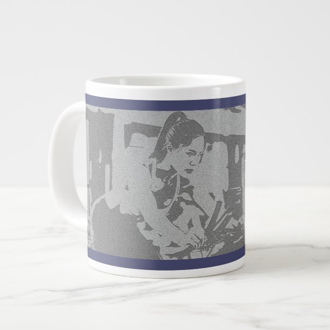 My Favorite Spinning Coach Large Coffee Mug (Front Left)