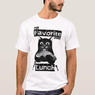 My Favorite Subject Is Lunch Funny Cat T-Shirt