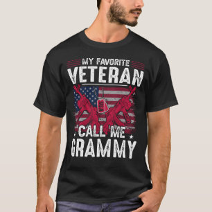 My Favorite Veteran Call Me GRAMMY Veteran Day T-Shirt