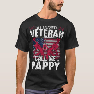 My Favorite Veteran Call Me PAPPY Veteran Day T-Shirt