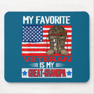 My Favorite Veteran Is My Great-grandpa Military G Mouse Pad