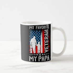 My Favorite Veteran Is My Papa Grandpa Thank You V Coffee Mug