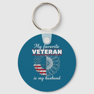 My favorite veteran my husband key ring