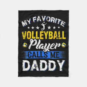My Favorite Volleyball Player Calls Me Daddy Fleece Blanket