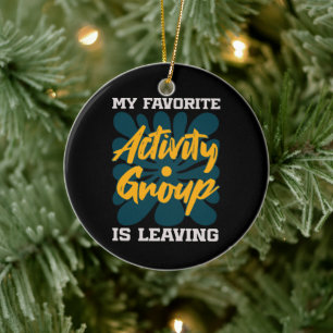 My Favourite Activity Is Leaving - Funny Introvert Ceramic Ornament