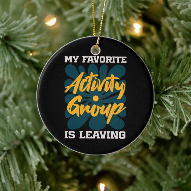 My Favourite Activity Is Leaving - Funny Introvert Ceramic Ornament (Tree)