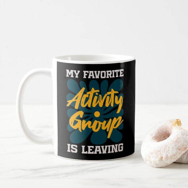 My Favourite Activity Is Leaving - Funny Introvert Coffee Mug (With Donut)