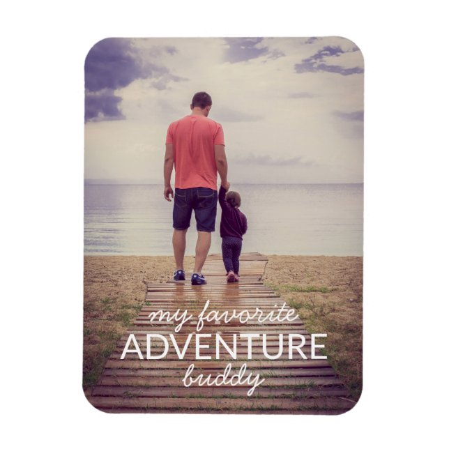 My Favourite Adventure Buddy Photo Father's Day Magnet (Vertical)