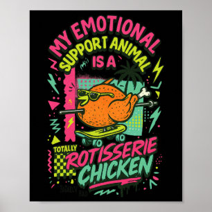 My Favourite Animal Is A Chicken Funny Cute Poster