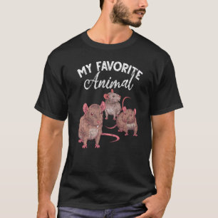 My Favourite Animal Rat  Pet Owner Rodent  Rat T-Shirt