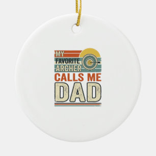 My Favourite Archer Calls Me Dad Vintage Design_1 Ceramic Ornament