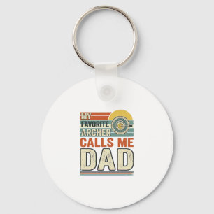 My Favourite Archer Calls Me Dad Vintage Design_1 Key Ring