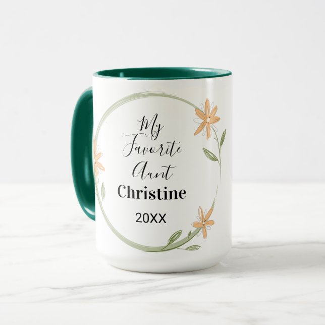 My Favourite Aunt 1 Photo Custom Mug (Front Left)