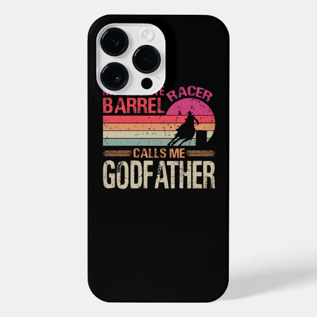 My Favourite Barrel Racer Calls Me Godfather Vinta iPhone Case (Back)