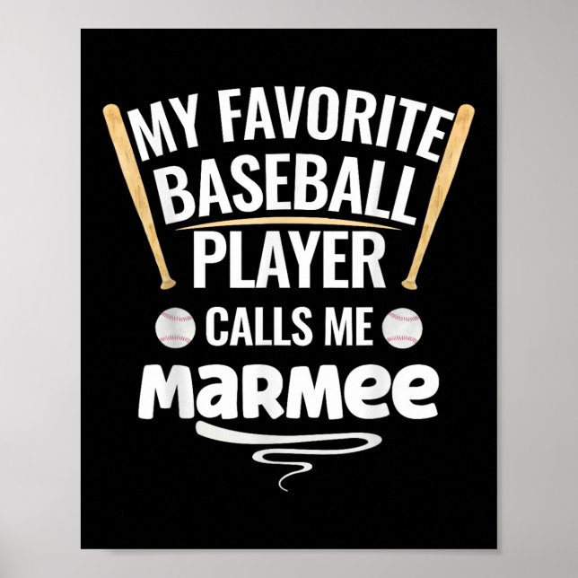 My Favourite Baseball Player Calls Me Marmee  Poster (Front)