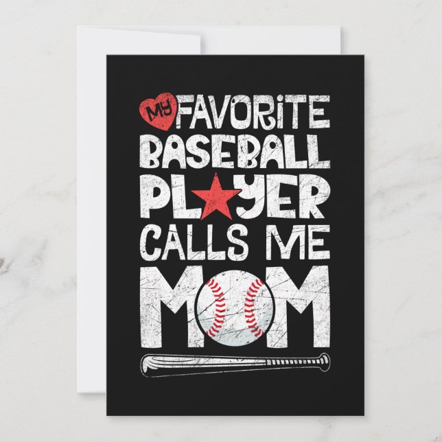 My Favourite Baseball Player Calls Me Mum T shirt Save The Date (Front)