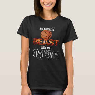 My Favourite Basketball BEAST Calls Me GRANDMA Spo T-Shirt