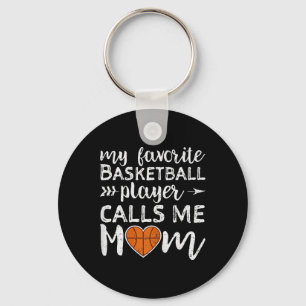 My Favourite Basketball Player Calls Me Mum Vintag Key Ring