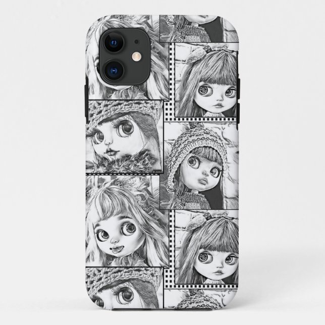 My favourite black and white patchwork dolls  Case-Mate iPhone case (Back)