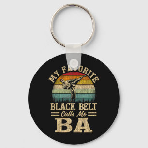 My Favourite Black Belt Calls Me Father's Day  Key Ring