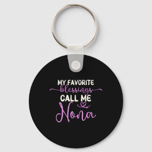 My Favourite Blessings Call Me Nona Grandma Mother Key Ring