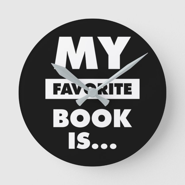 My Favourite Book Is... Round Clock (Front)