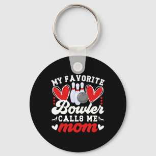 My Favourite Bowler Calls Me Mum Of A Bowler Mama Key Ring