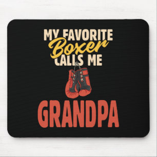 My Favourite Boxer Calls Me Grandpa Mouse Pad