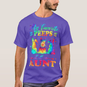 My Favourite Bunnies Call Me Aunt Easter Tie Dye  T-Shirt