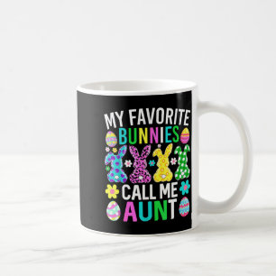 My favourite bunnies call me aunt funny easter day coffee mug