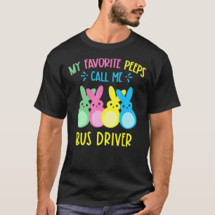 My Favourite Bunnies Call Me Bus Driver School Bus T-Shirt
