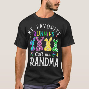 My Favourite Bunnies Call Me Grandma Bunny Egg Le T-Shirt