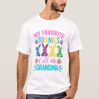 My Favourite Bunnies Call Me Grandma Shirt Cute Ea