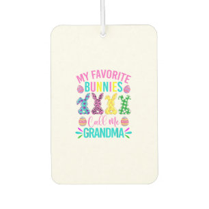 My Favourite Bunnies Call Me Grandma Shirt Cute Ea Car Air Freshener