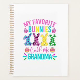 My Favourite Bunnies Call Me Grandma Shirt Cute Ea Planner