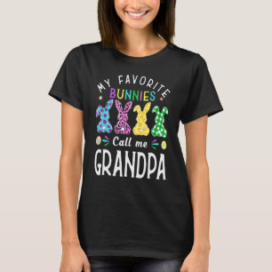 My Favourite Bunnies Call Me Grandpa Bunny Egg Leo T-Shirt