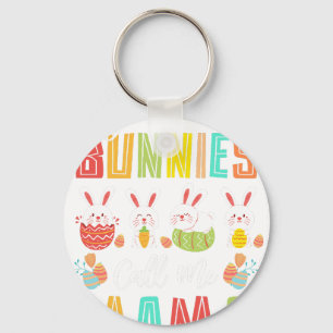 my favourite bunnies call me mama, retro, vintage key ring