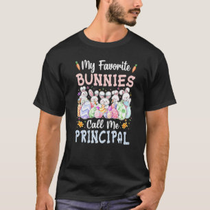 My Favourite Bunnies Call Me Principal Cute Eggs E T-Shirt