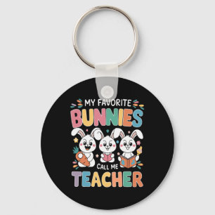 My Favourite Bunnies Call Me Teacher Easter Day Sc Key Ring