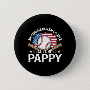 My Favourite Bysebyll Player Calls Me Pappy Usa Fl 6 Cm Round Badge