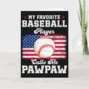 My Favourite Bysebyll Player Calls Me Pawpaw Flag Card